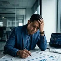 Emprendedor analizando finanzas
